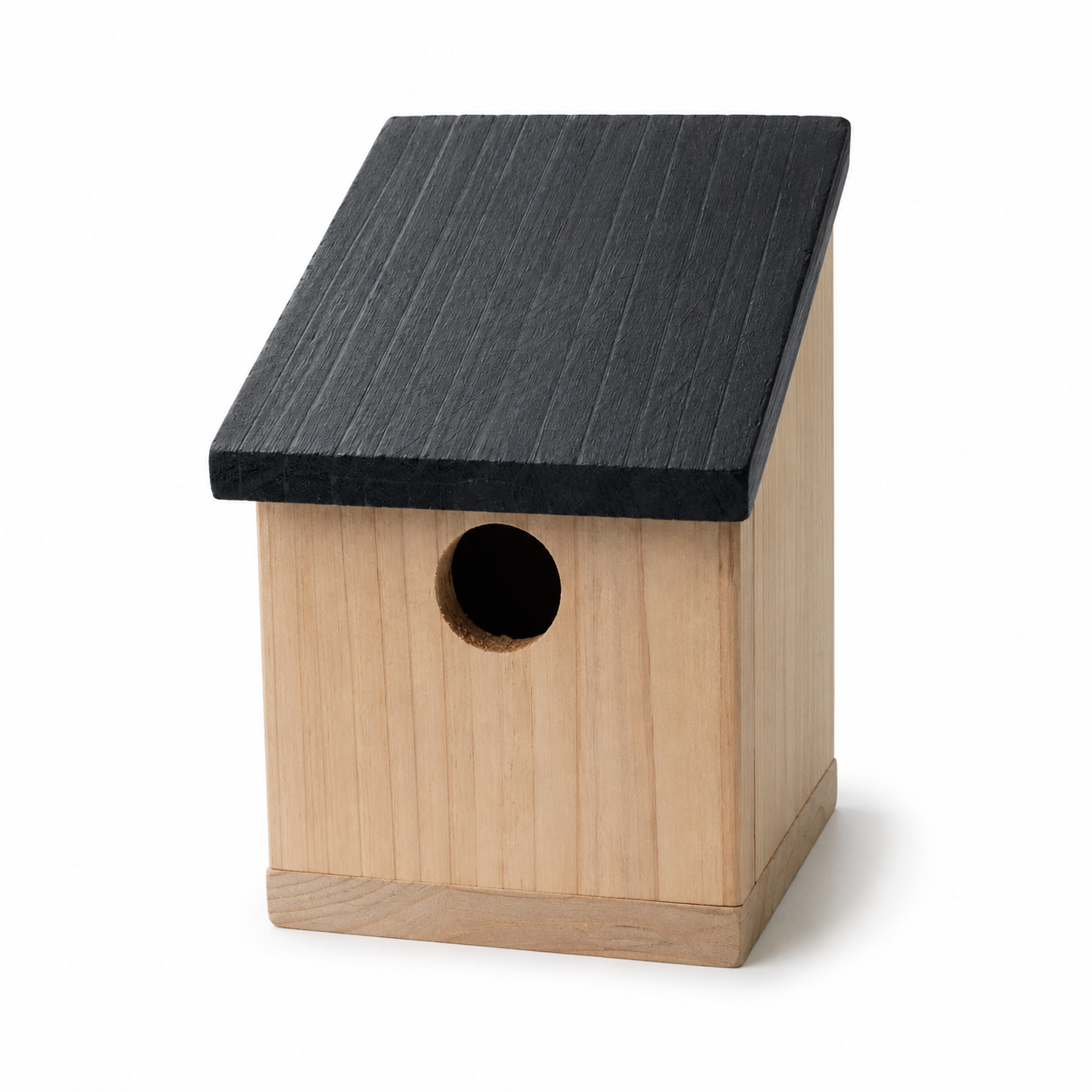 Natural Wooden Bird Feeder