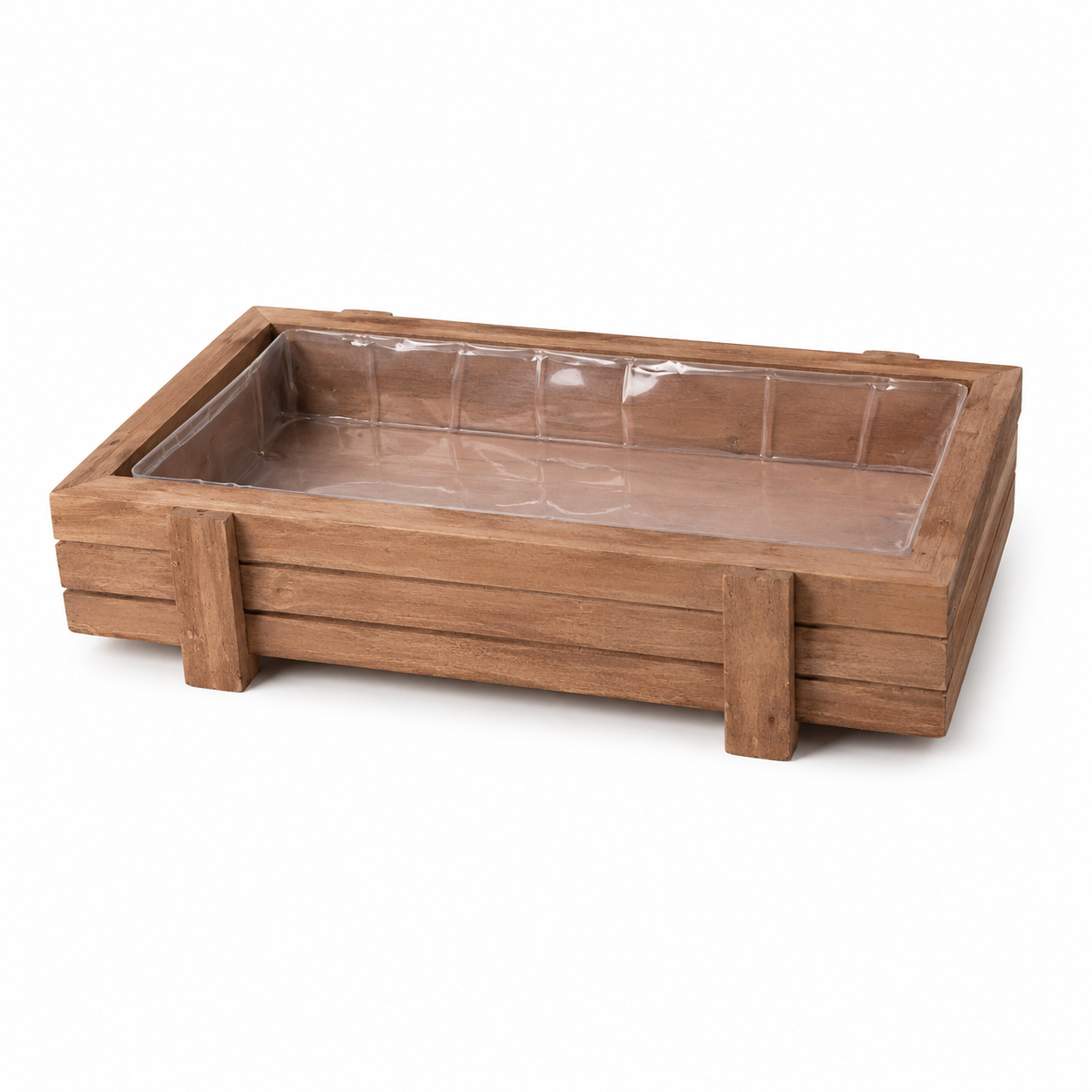 Wooden Planter Box with Plastic Liner