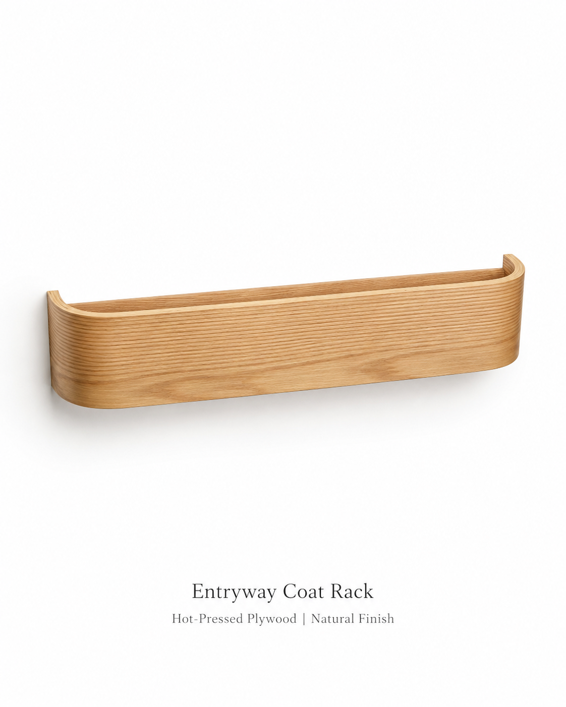 Wooden Entryway Wall Shelf with Hooks