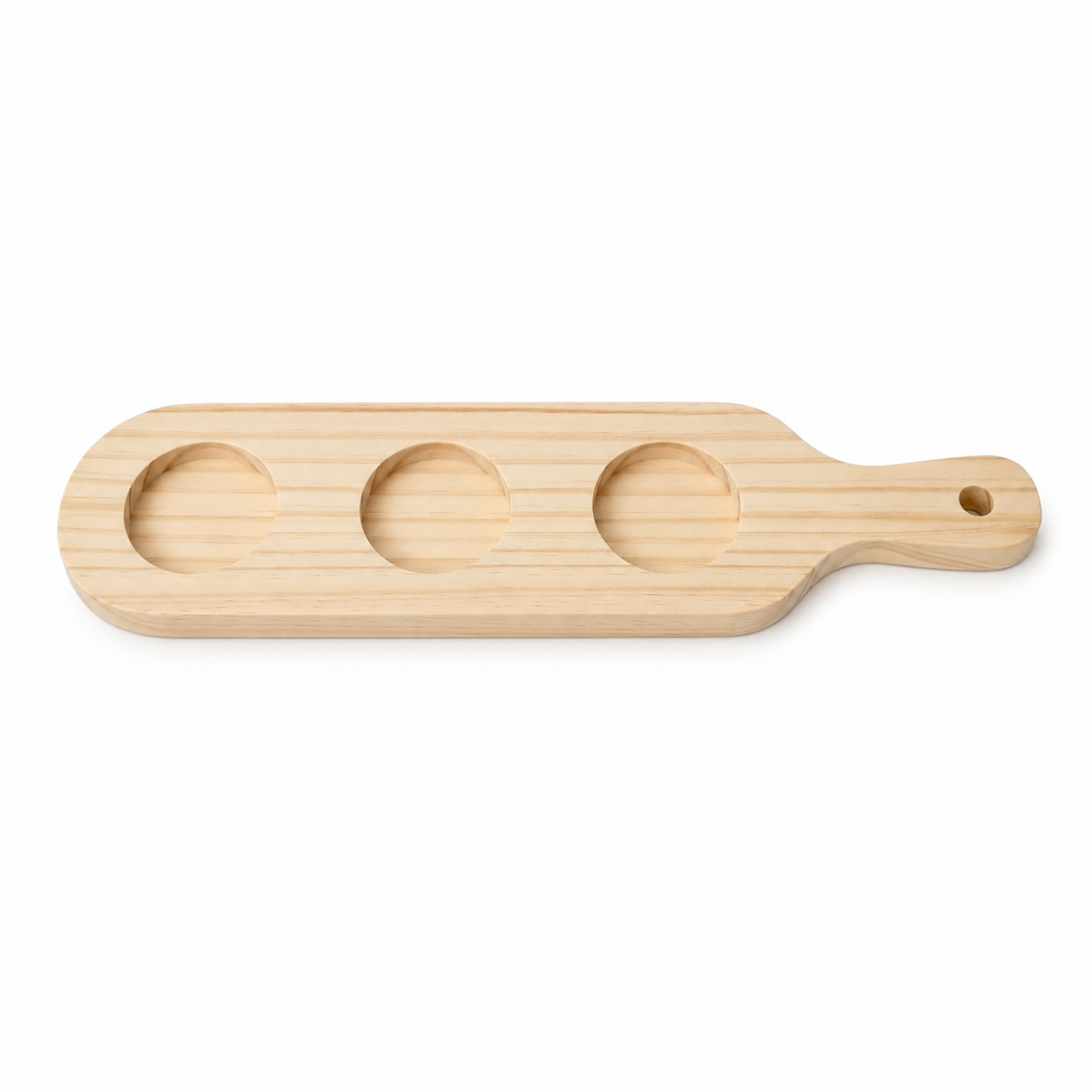 3-Section Wooden Food Serving Tray