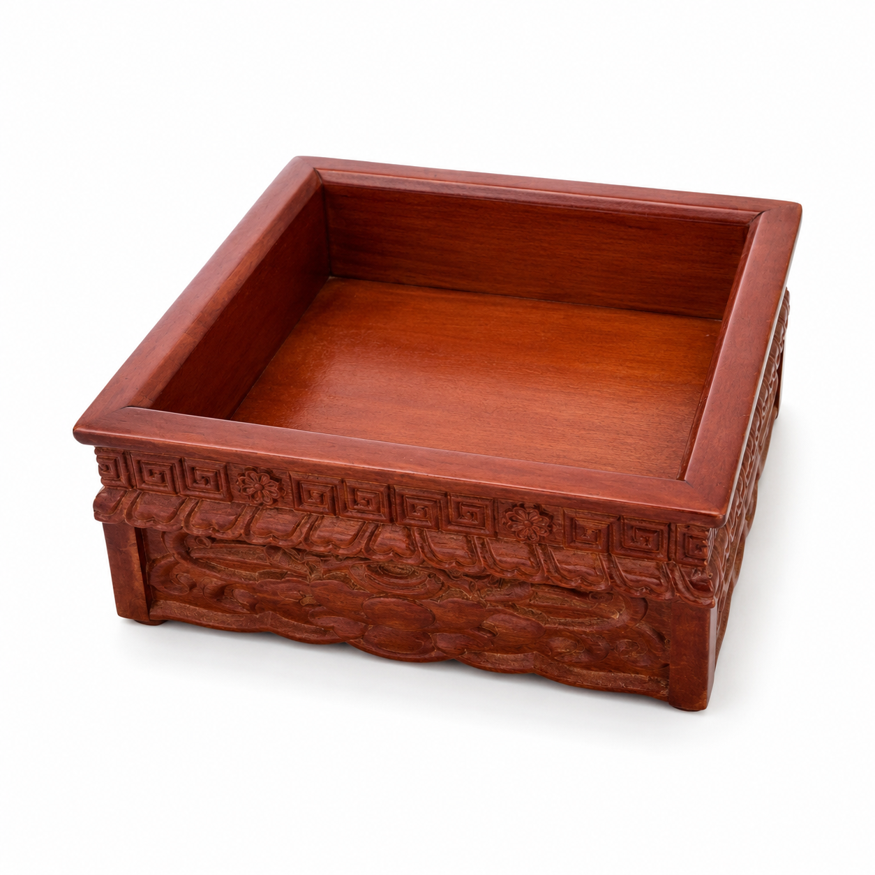 Carved Wooden Food Tray