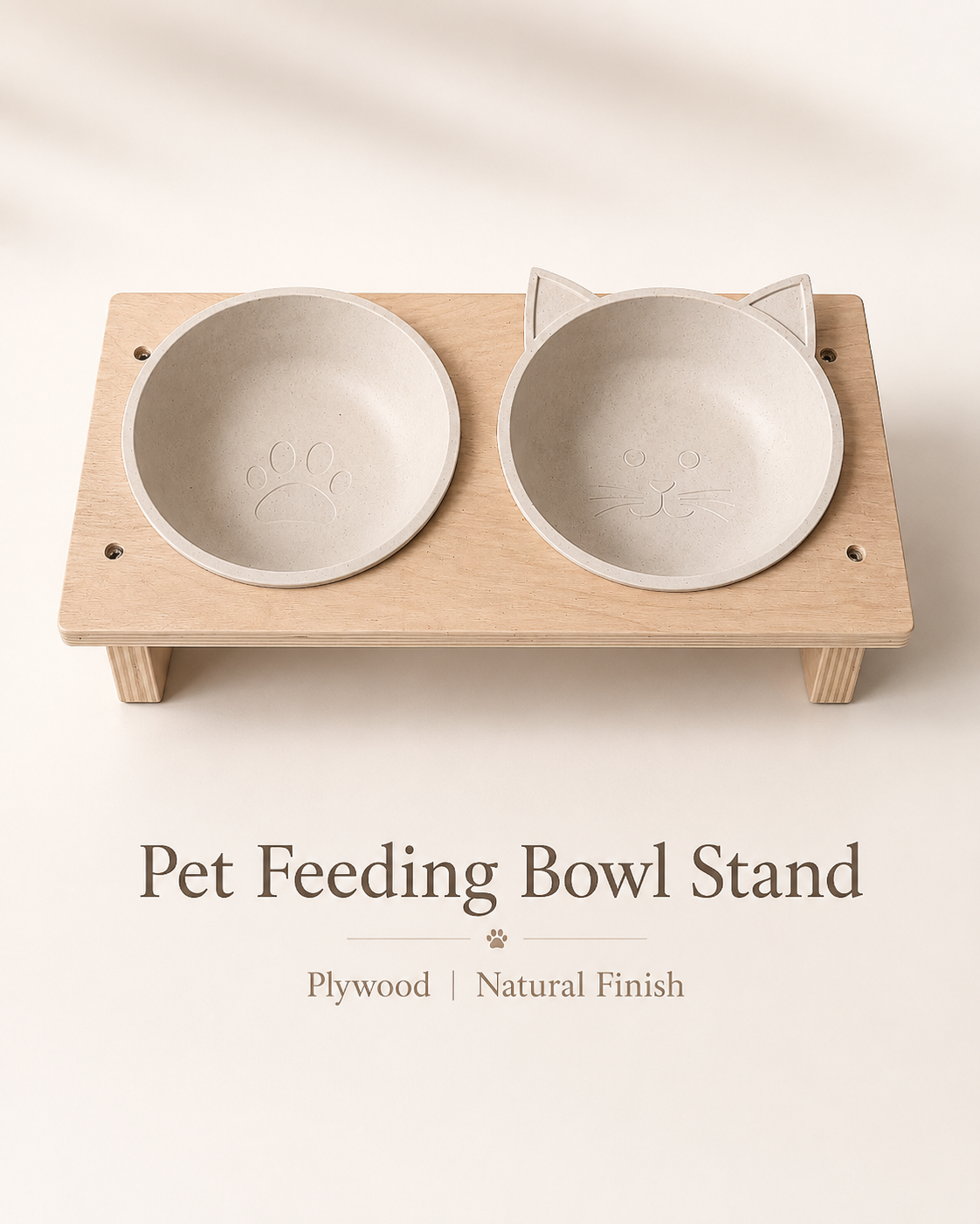 Wooden Pet Feeding Stand