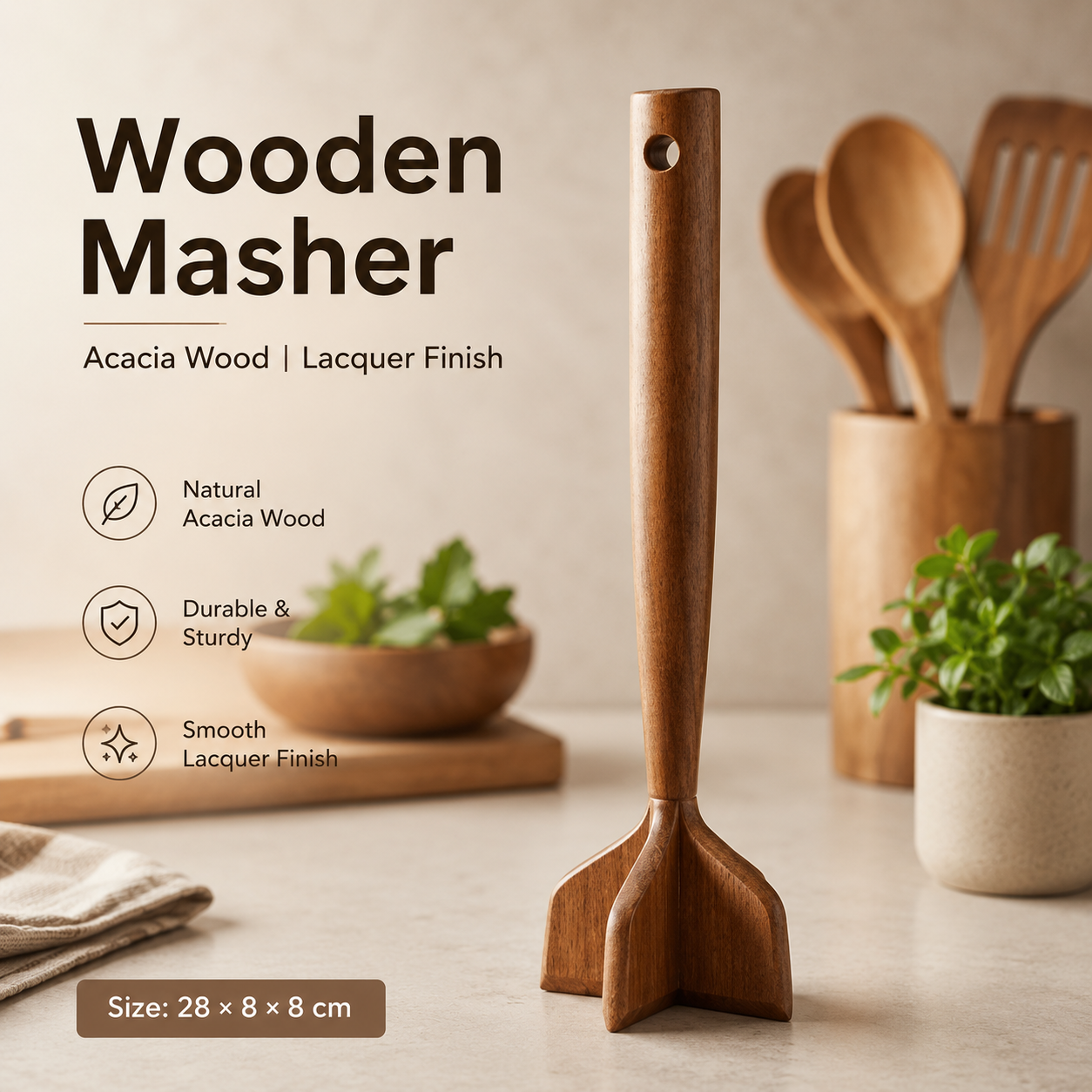 Acacia Wood Masher