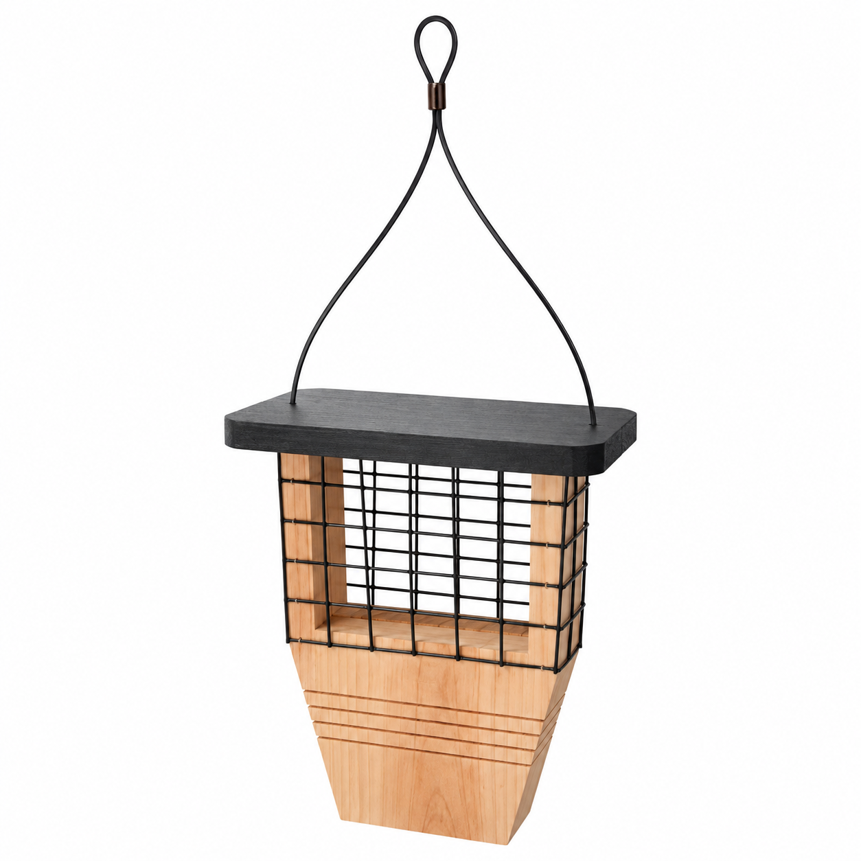 Hanging Wooden Bird Feeder