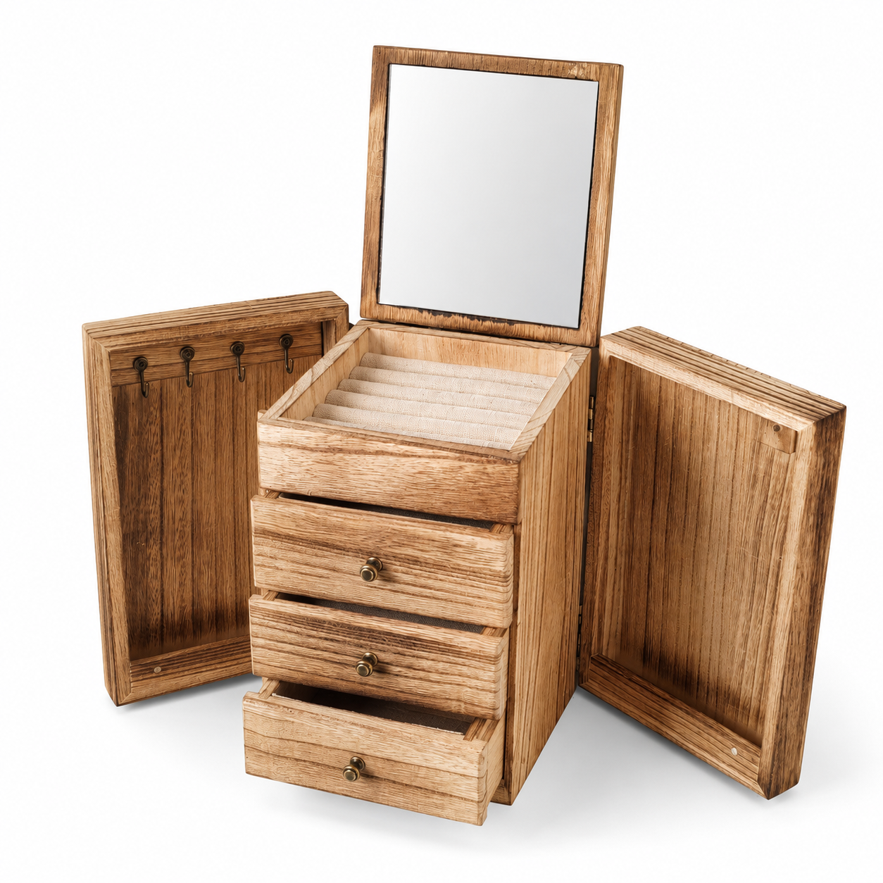 Makeup Storage Cabinet with Mirror