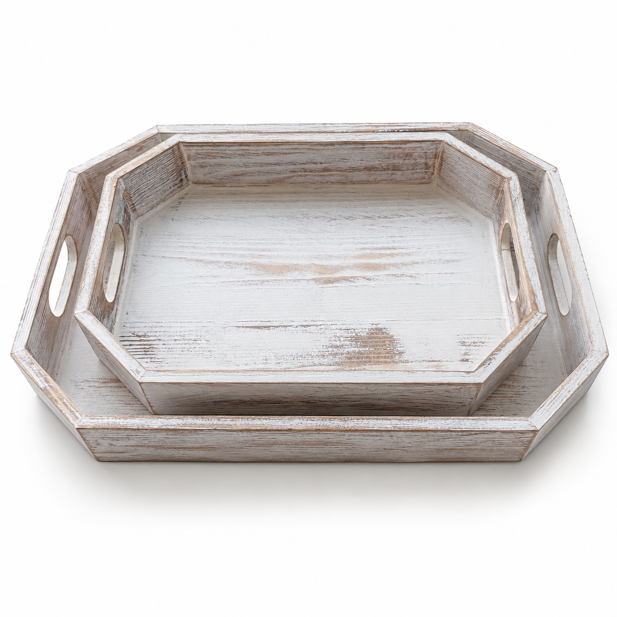Hexagon Wooden Food Tray